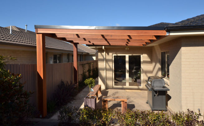 Pergola with barbecue